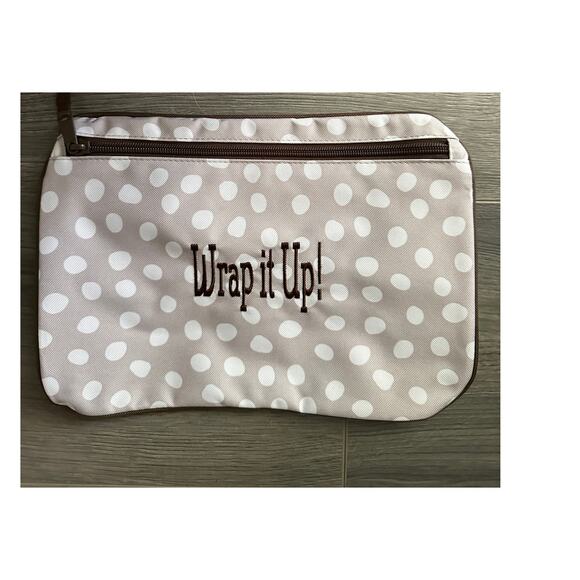 Thirty-One Room For Two Utility Tote Gray Dots Lots Dots and Zipper Pouch - Picture 6 of 7